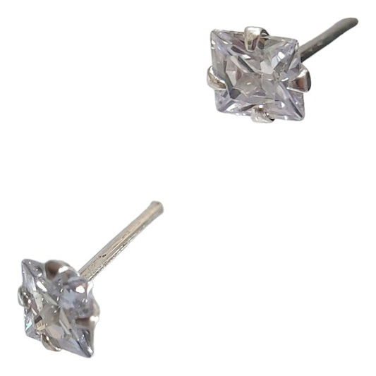 Aros Plata 925 Punto De Luz Cuadrado 3mm O 4mm - Adcesorios