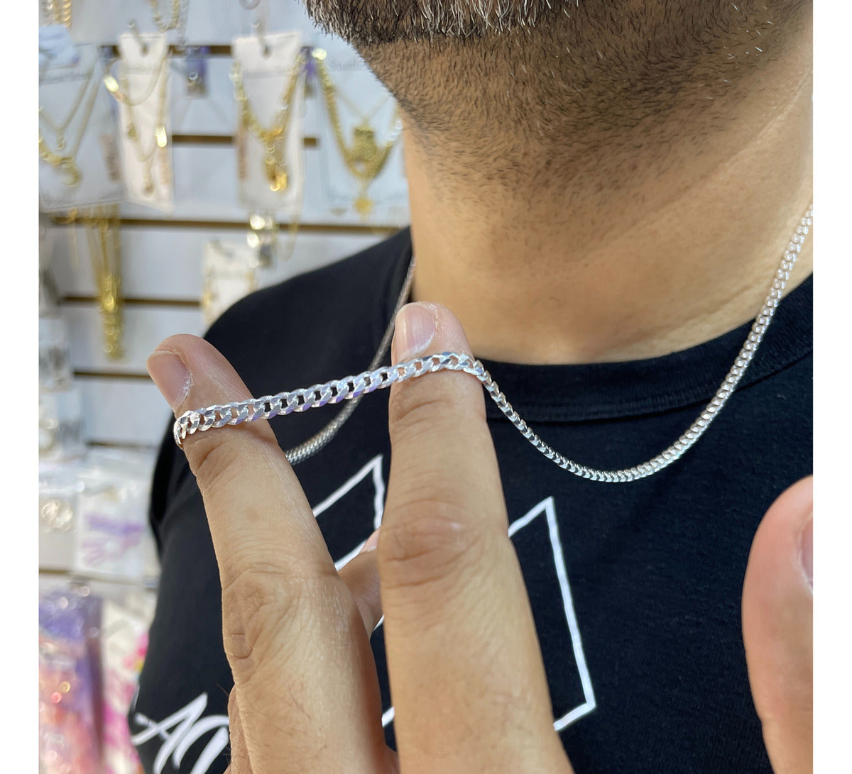 Cadena Plata 925 Grumet 4MM X 0,8MM