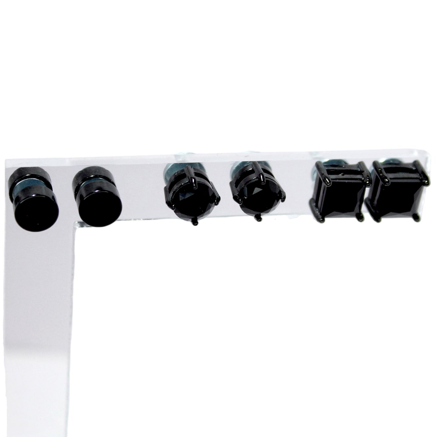 3 Pares Aros Imán Negros 6MM