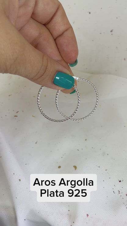 Argollas Plata 925 Lucia 35MM