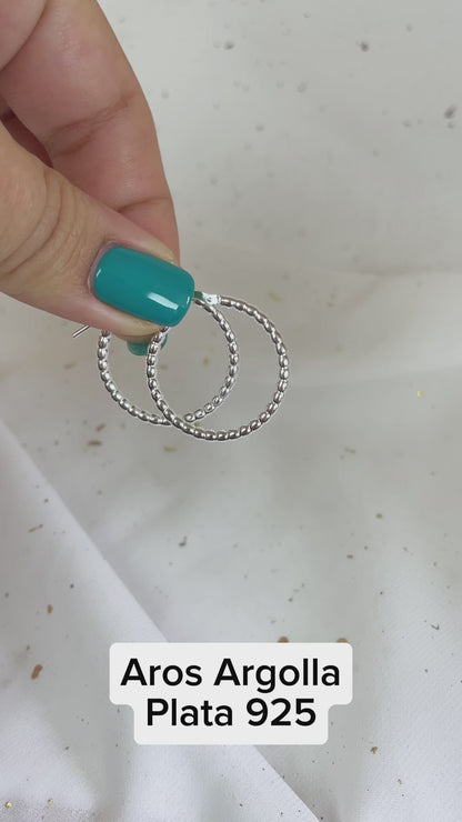 Argollas Plata 925 Lucia 26MM