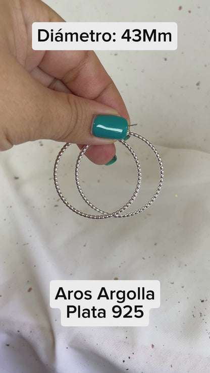 Argollas Plata 925 Lucia 43MM