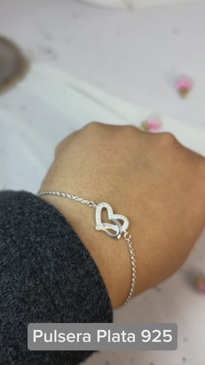Pulsera Plata 925 Corazón Circón